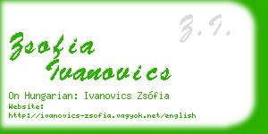 zsofia ivanovics business card